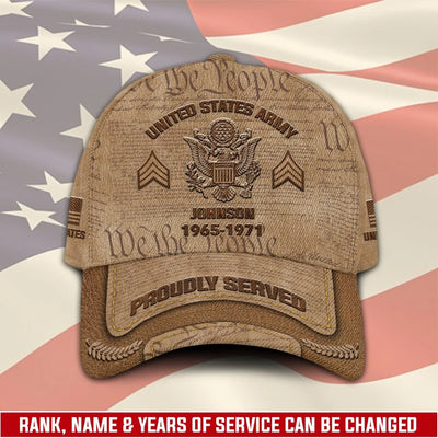 Custom U.S. Branches Military Classic Printed Cap