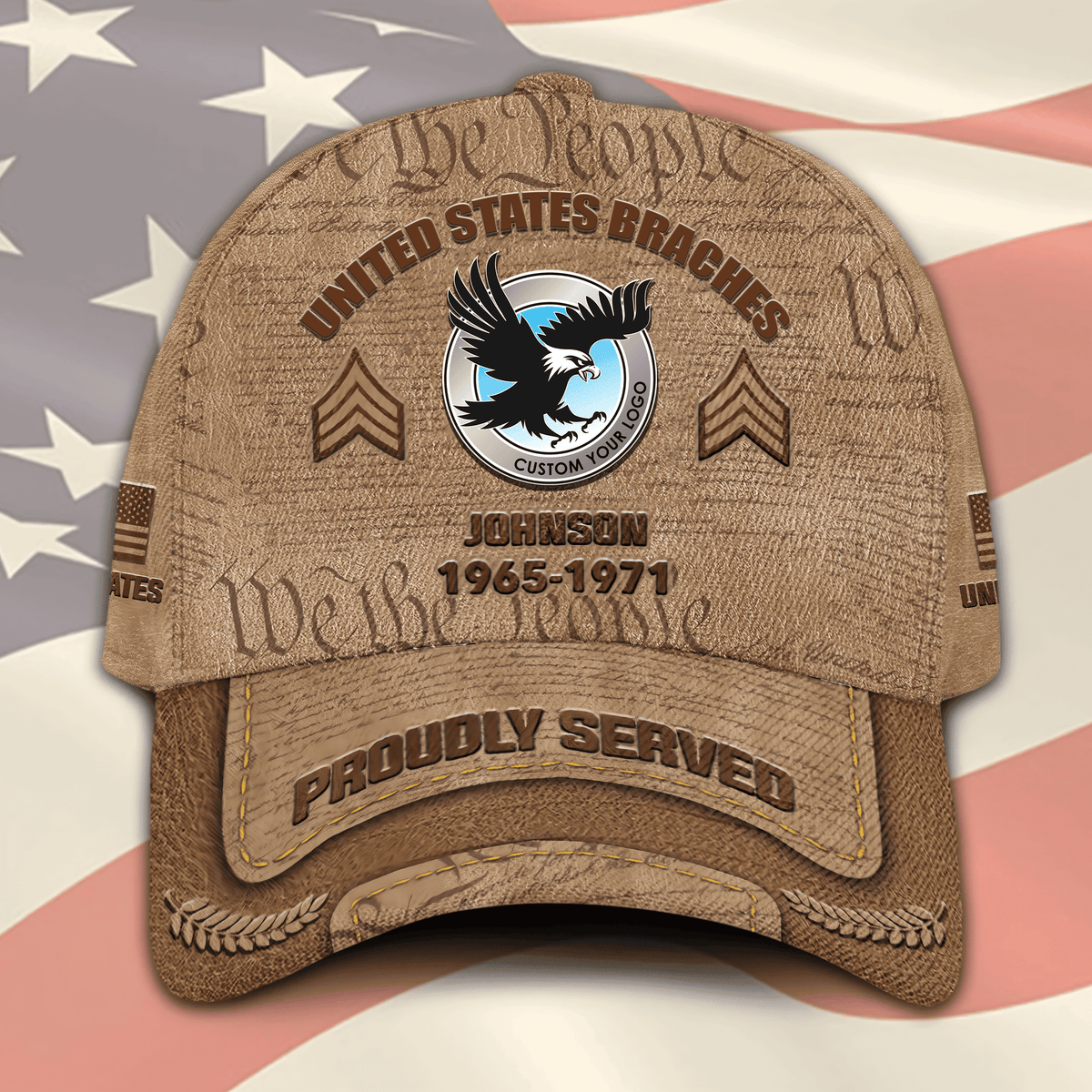 Custom U.S. Branches Military Classic Printed Cap