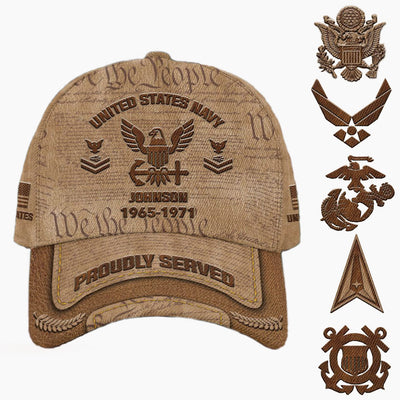 Custom U.S. Military Veteran Classic Printed Cap