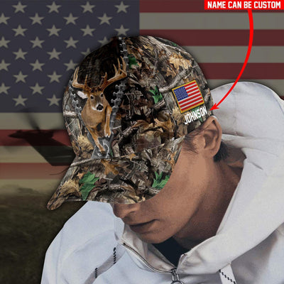 Custom Deer Hunter Love Hunting Cap - Custom Your Cap All Over Printed Zip Syle