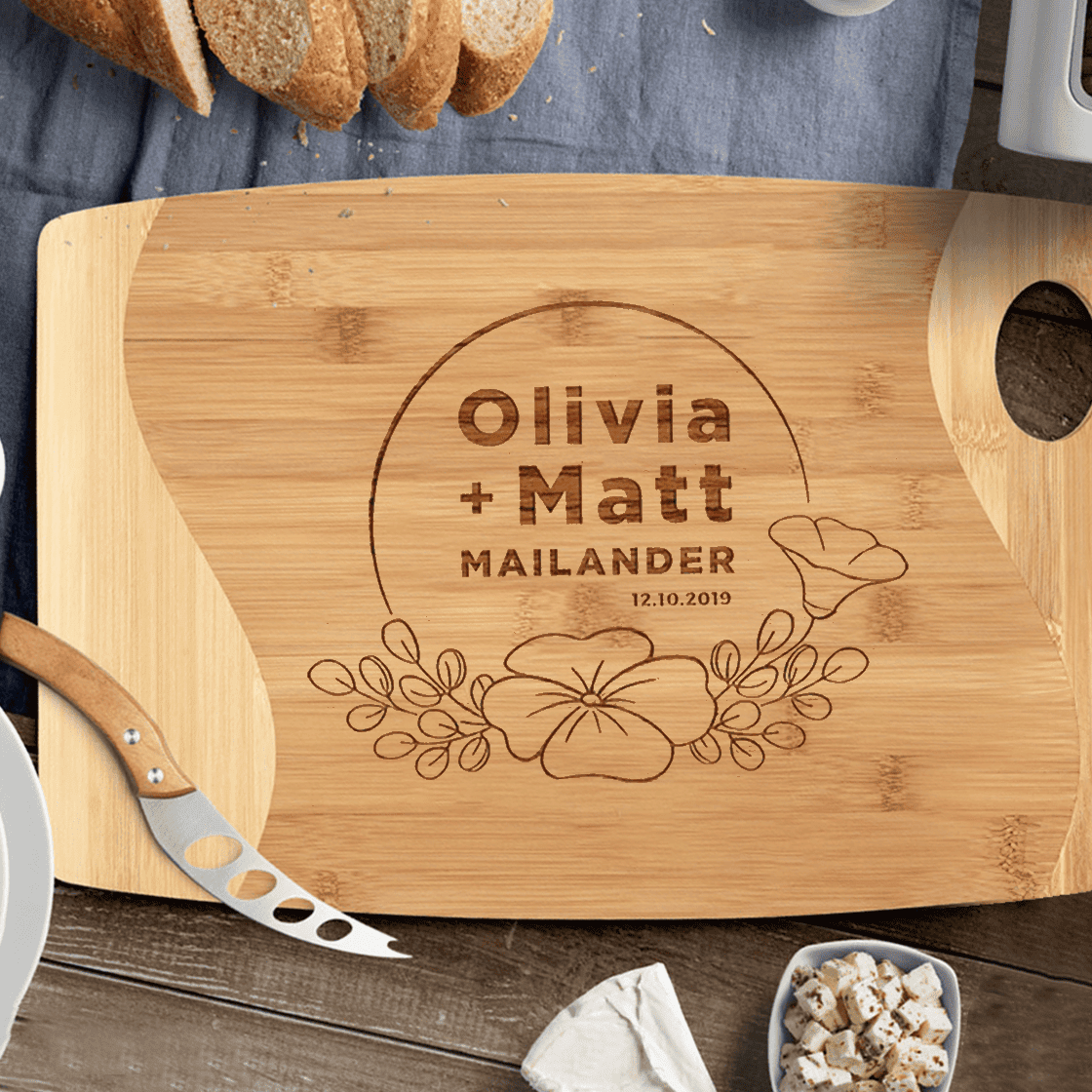 Personalized Cutting Board for Couples - Custom Couple Name - Newlywed Gifts - Housewarming Gift - Wedding Gifts
