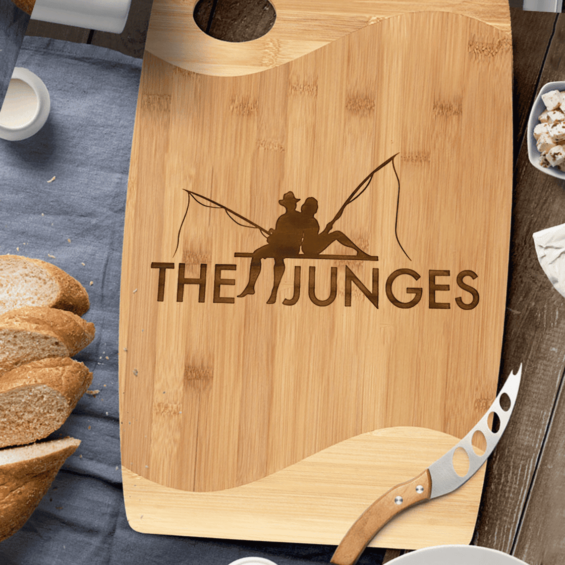Gone Fishing Personalized Cutting Board, Custom Name, Gift For Couple, Housewarming Gift, Wedding Gifts