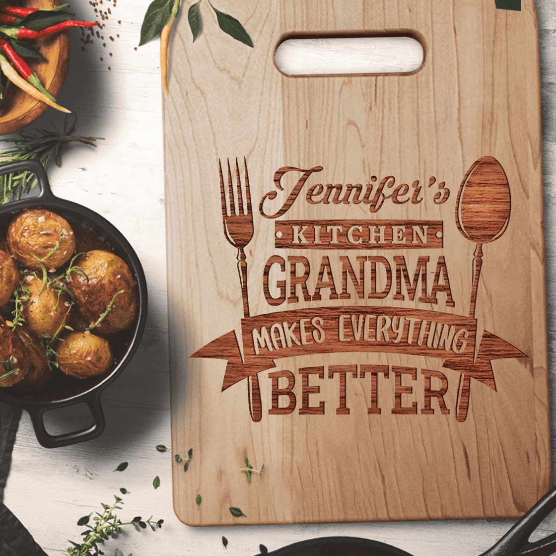 Personalized Cutting Board Kitchen Gifts for Mom, Aunt, Grandma - Mother's Day Gift - Custom Name - Anniversary Gifts