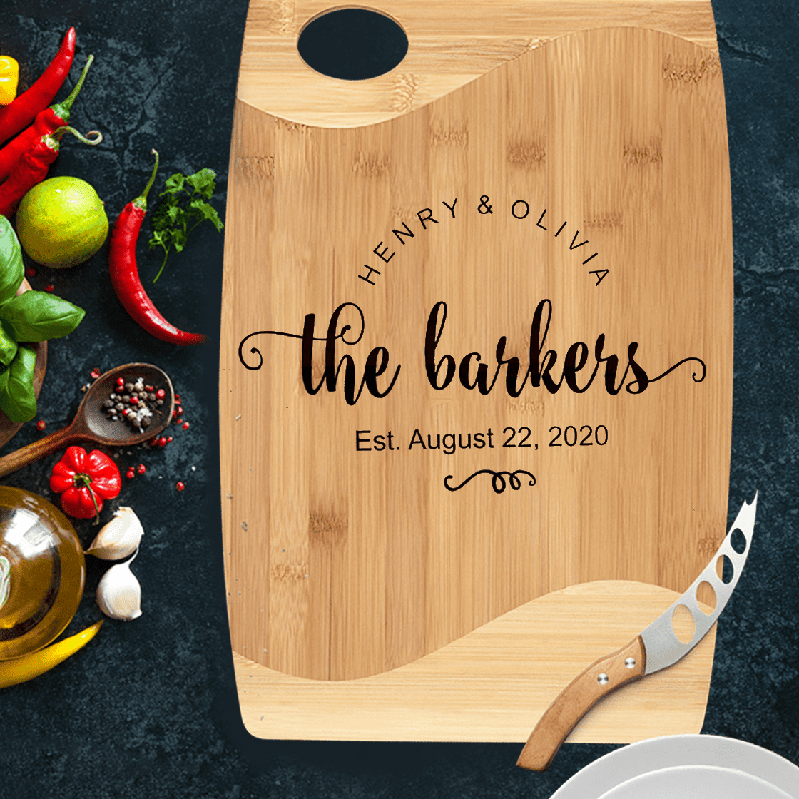 Custom BBQ Cutting Board, Meat Cutting Board, Steak, Serving, Grilling Board, Wedding & Anniversary Gift