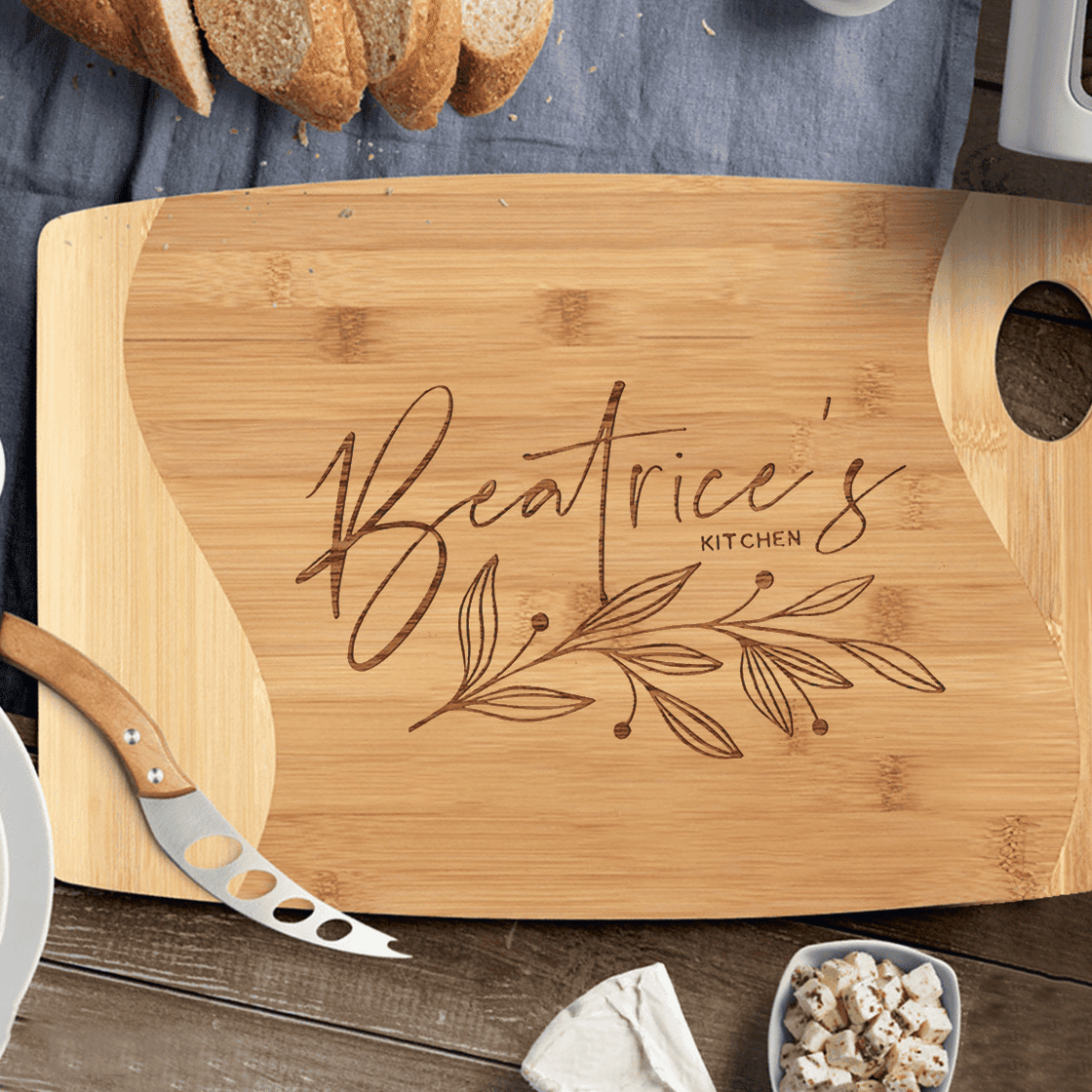 Personalized Cutting Board for Mom - Her Kitchen - Mother's Day Gifts - Custom Name - Housewarming Gift
