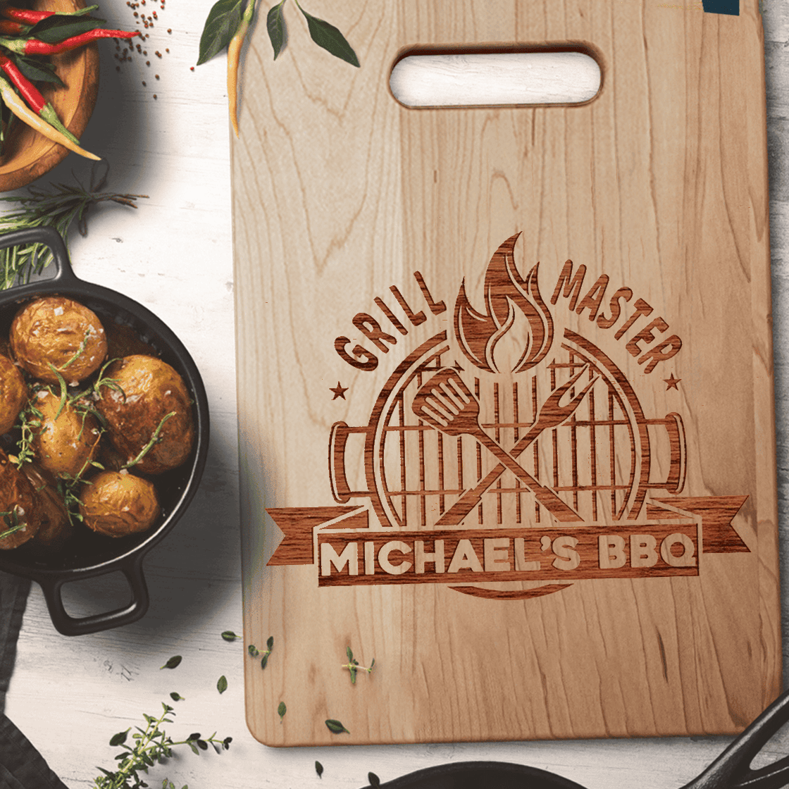 Personalized Cutting Board, Chopping Board - Grill Master - Father's Day - Housewarming Gift - Wedding Gifts