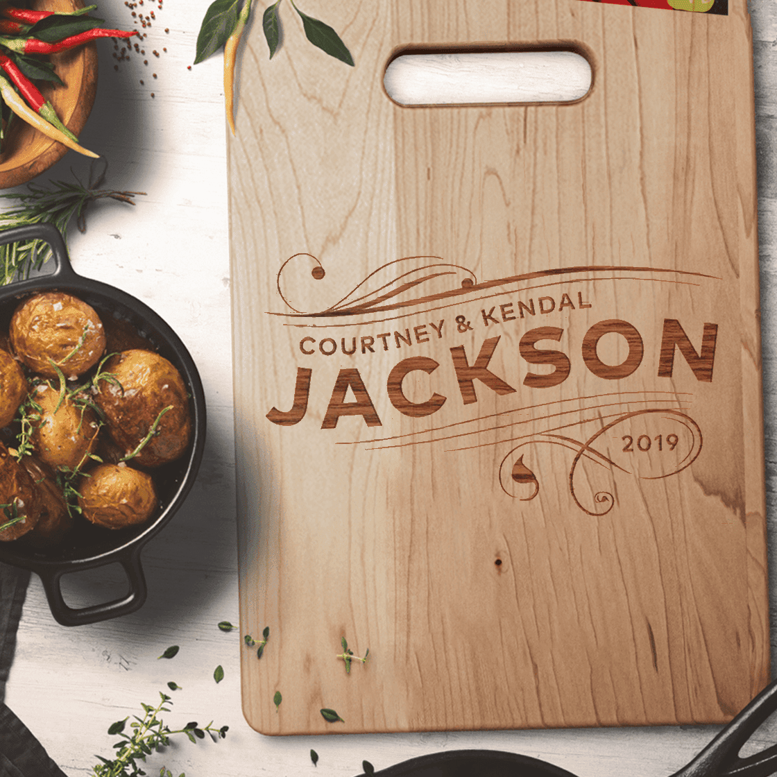 Personalized Cutting Board for Couples - Custom Name - Wedding Gifts - Housewarming Gift - Gift For Friends