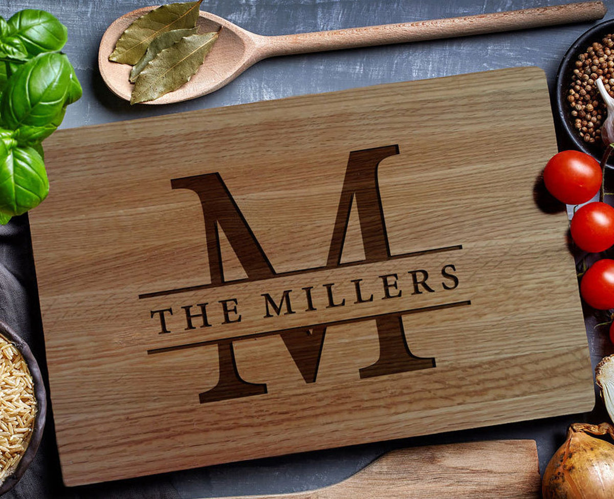 Custom Cutting Board, Personalized Cutting Board,Wedding Monogram, Kitchen Sign