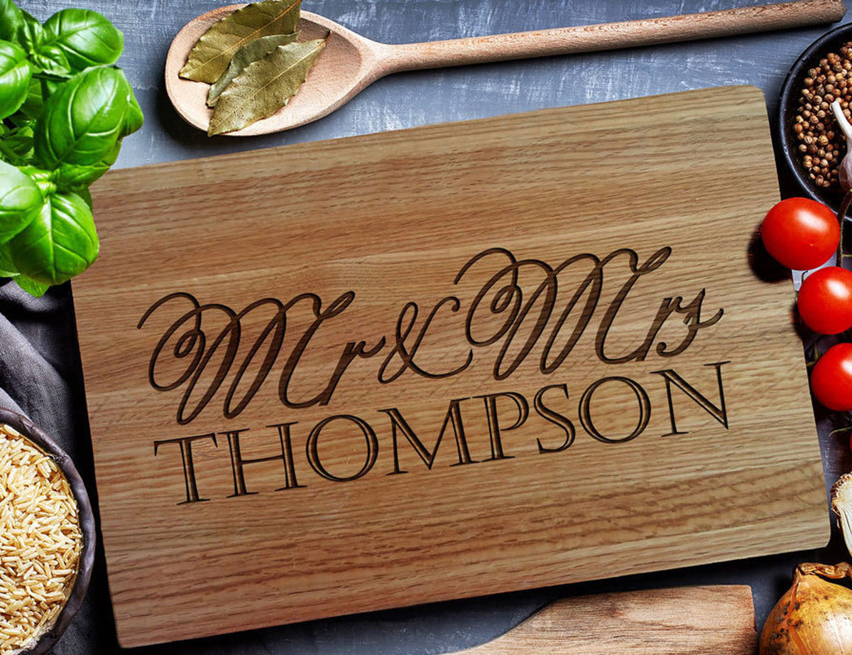 Custom Cutting Board, Personalized Cutting Board,Wedding Monogram, Kitchen Sign