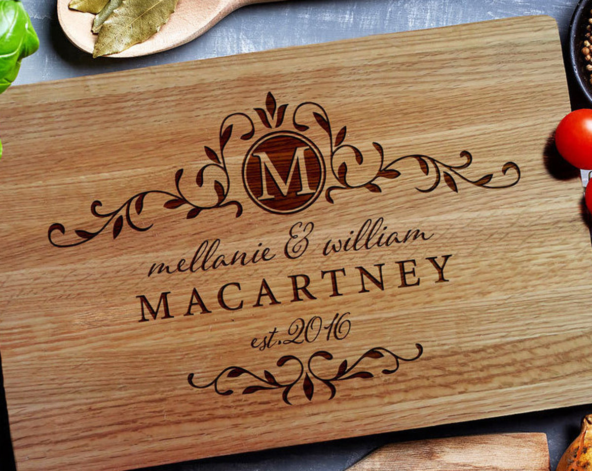 Wedding Cutting Board, Personalized Cutting Board, Family Crest, Chopping Board, Custom Cutting Board, Personalized Closing Gift