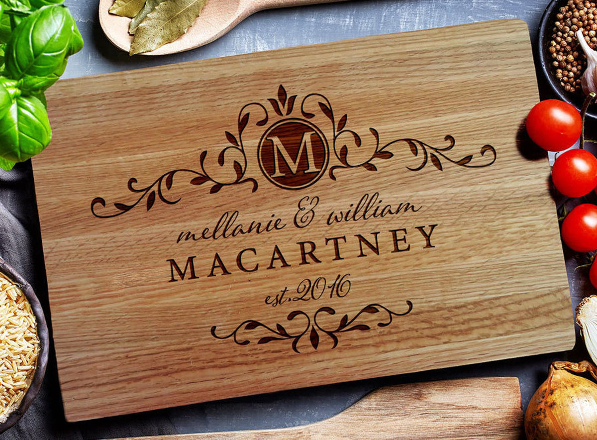 Wedding Cutting Board, Personalized Cutting Board, Family Crest, Chopping Board, Custom Cutting Board, Personalized Closing Gift