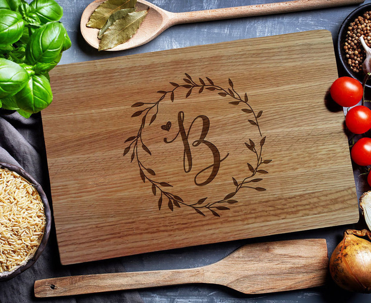 Custom Cutting Board, Personalized Cutting Board,Wedding Monogram, Kitchen Sign