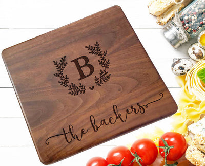 Cheese Board, Custom Cutting Board, Personalized Cutting Board ,Wedding Monogram, Kitchen Sign