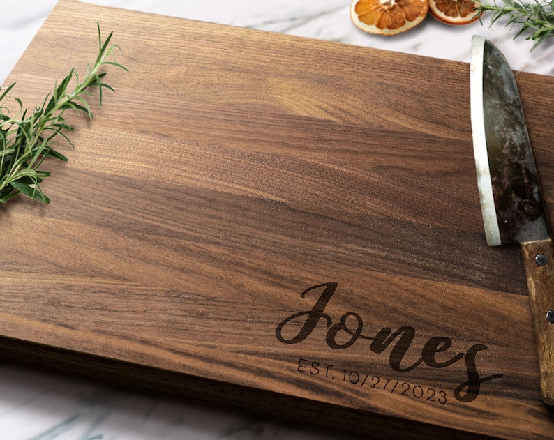 Personalized Cutting Board - Engraved Cutting Board - Personalized Wedding Gift - Housewarming Gift - Anniversary Gift - Couple Gift