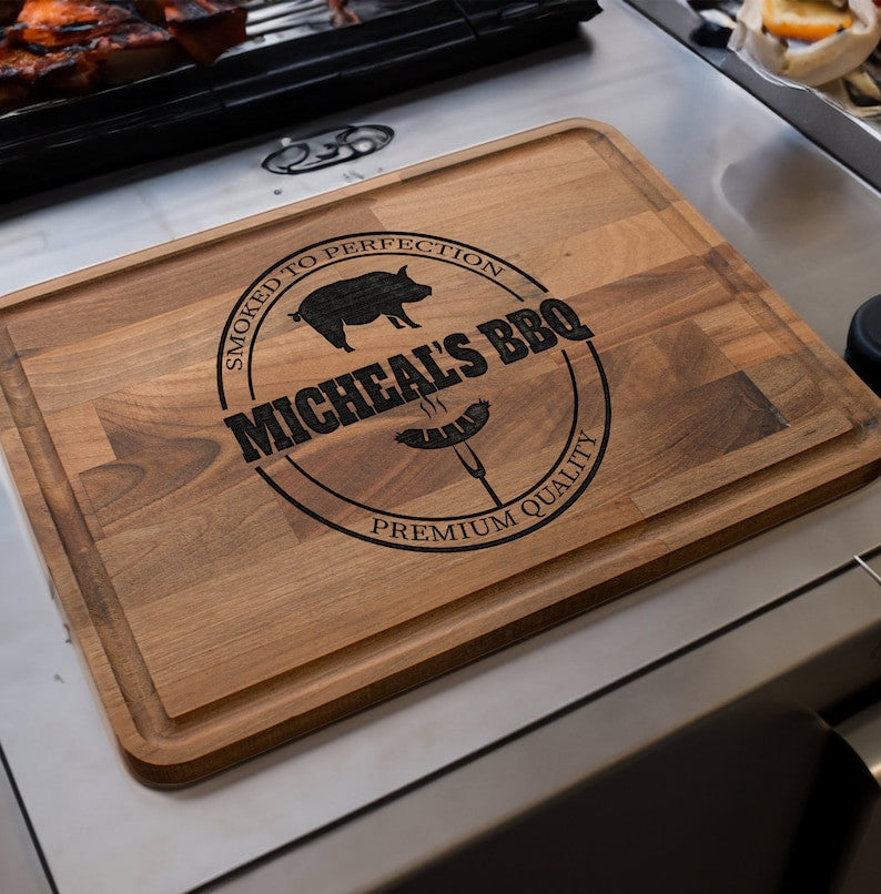 Grilling Gift, BBQ Gift, Custom BBQ Board, BBQ Cutting Board, Meat Cutting Board, Steak Board, Custom Serving Board, Custom Cutting Board