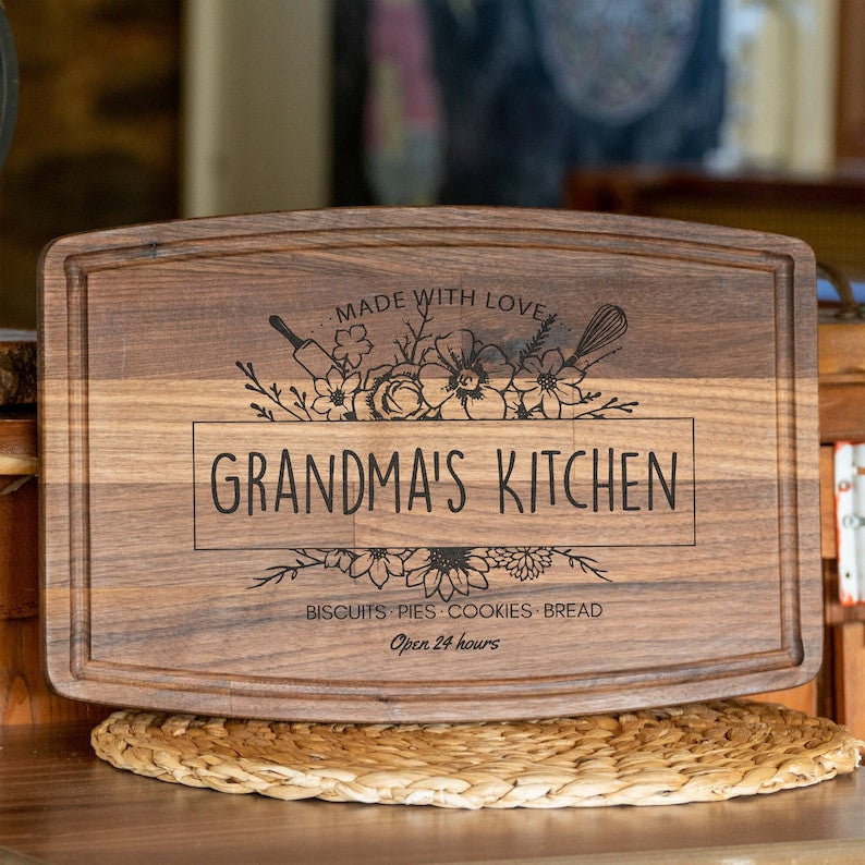 Christmas Gift, Personalized Cutting Board, Custom Cutting Board, Charcuterie Board, Grandma Gift, Nana Gift, Personalized Cheese Board