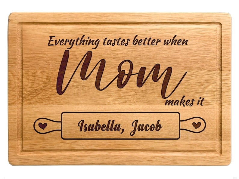 Custom Grandma Cutting Board, Personalized Kitchen Gift from Grandkids, Christmas Gift for Mom Grandma, Birthday Gift for Nana from Daughter
