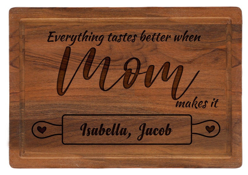 Custom Grandma Cutting Board, Personalized Kitchen Gift from Grandkids, Christmas Gift for Mom Grandma, Birthday Gift for Nana from Daughter
