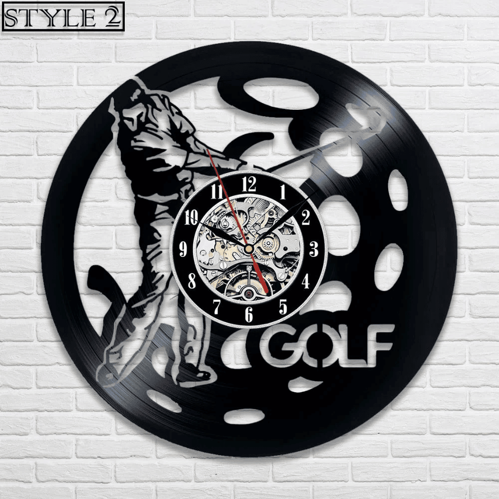 Golf Vinyl Record Clock