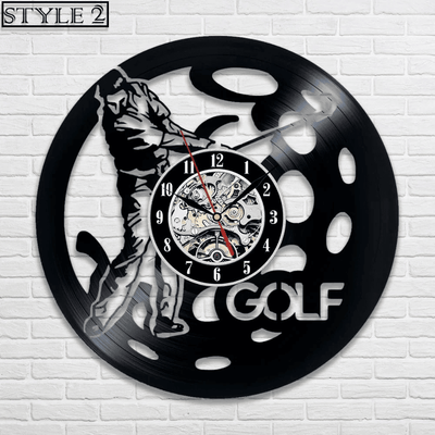 Golf Vinyl Record Clock