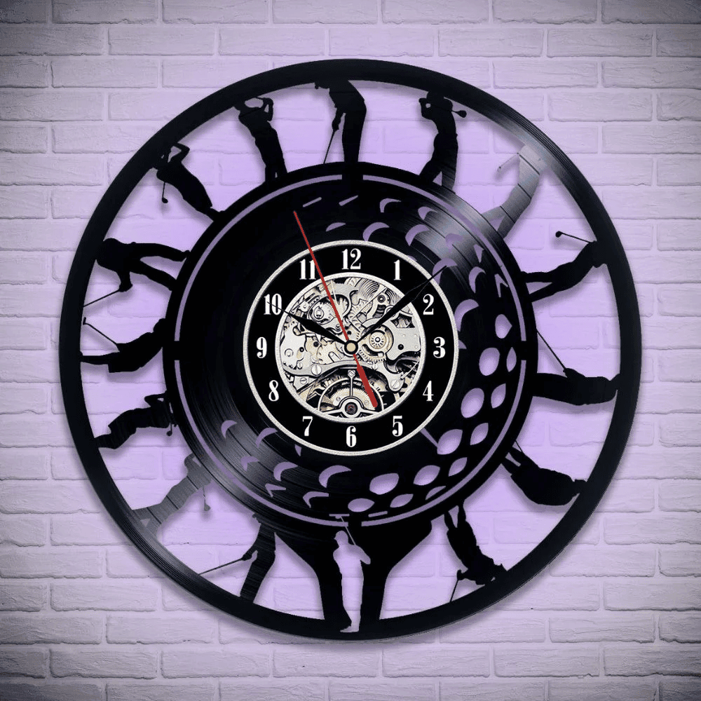 Golf Vinyl Record Clock
