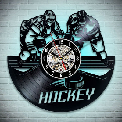 Hockey Vinyl Record Clock