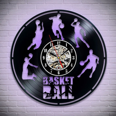 Basketball Vinyl Record Clock