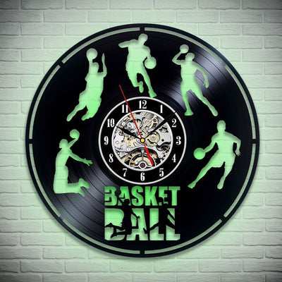 Basketball Vinyl Record Clock