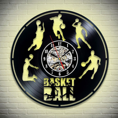 Basketball Vinyl Record Clock