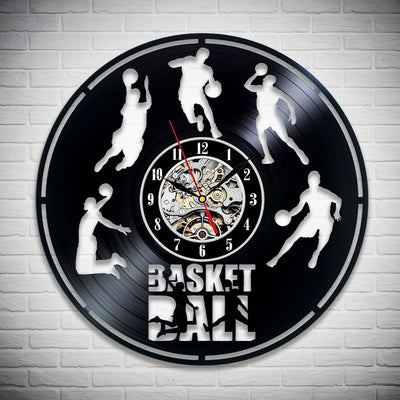 Basketball Vinyl Record Clock