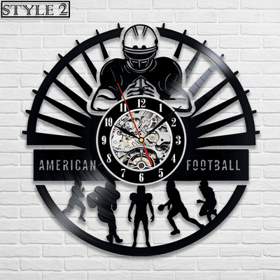 American Football Vinyl Record Clock