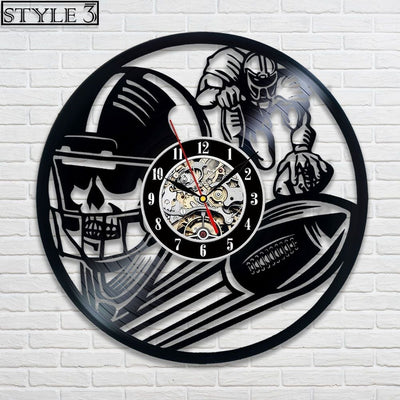 American Football Vinyl Record Clock