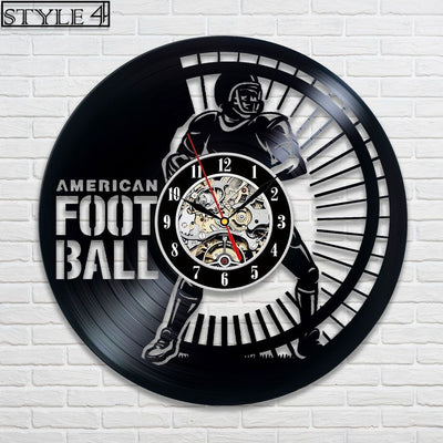 American Football Vinyl Record Clock