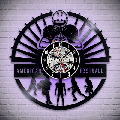 American Football Vinyl Record Clock