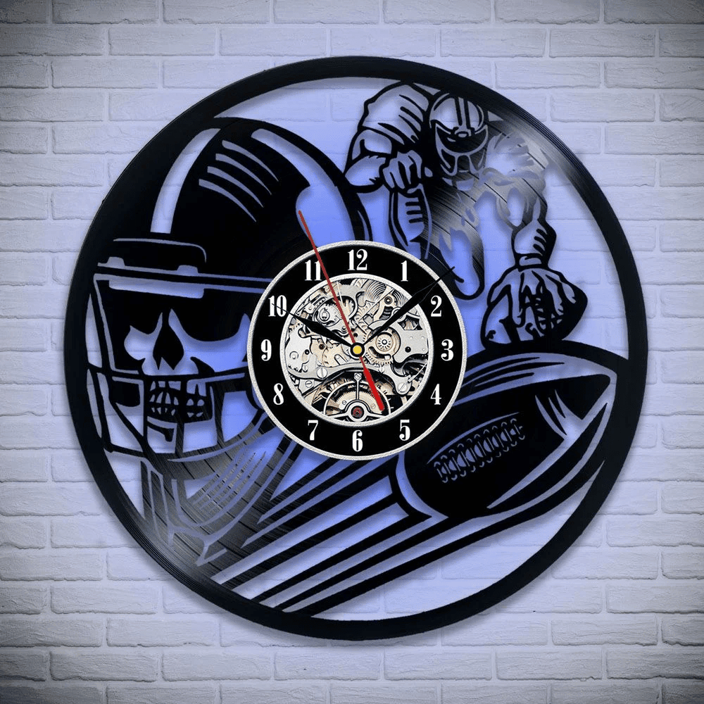 American Football Vinyl Record Clock