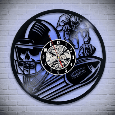 American Football Vinyl Record Clock