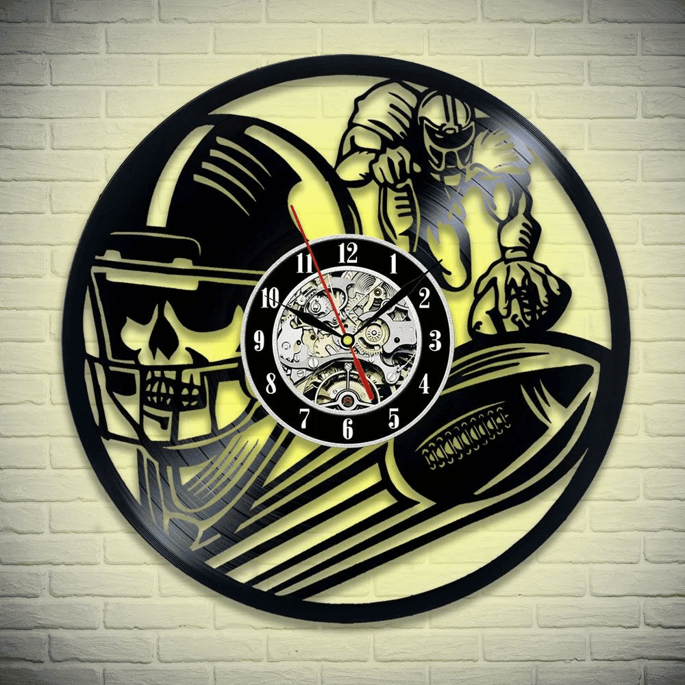 American Football Vinyl Record Clock