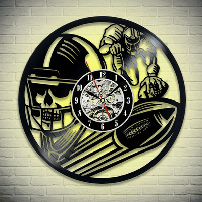 American Football Vinyl Record Clock