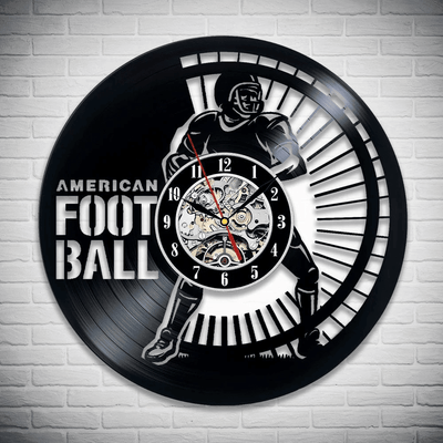 American Football Vinyl Record Clock