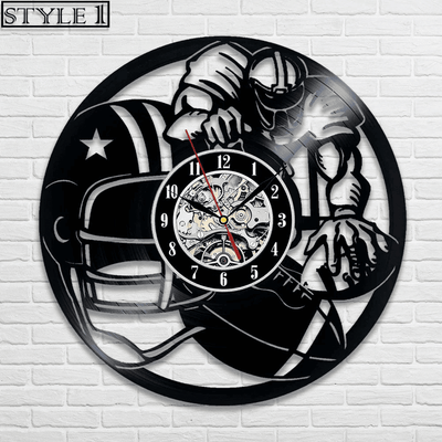 American Football Vinyl Record Clock