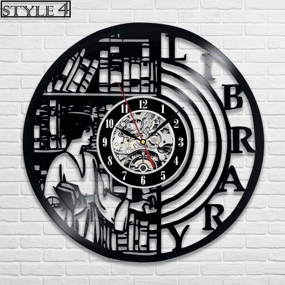 Reading Vinyl Record Clock