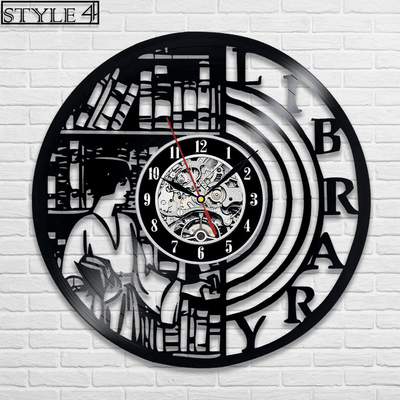 Reading Vinyl Record Clock