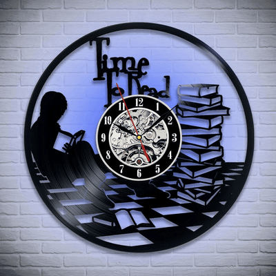 Reading Vinyl Record Clock