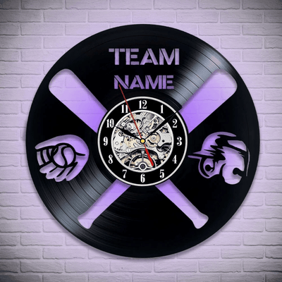 Baseball Personalized Vinyl Record Clock