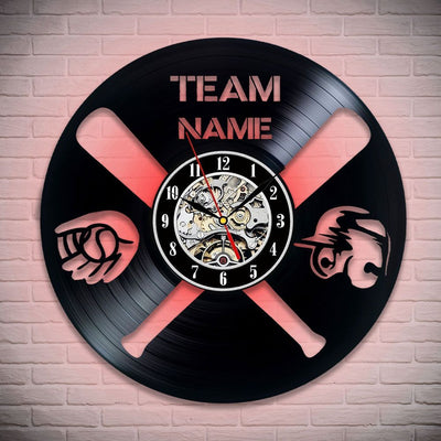 Baseball Personalized Vinyl Record Clock