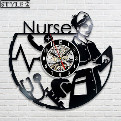 Nurse Vinyl Record Clock