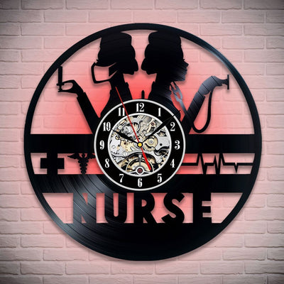 Nurse Vinyl Record Clock