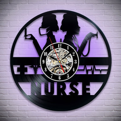 Nurse Vinyl Record Clock