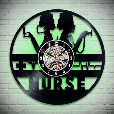 Nurse Vinyl Record Clock