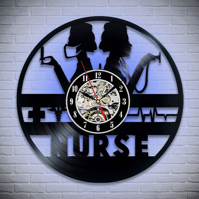 Nurse Vinyl Record Clock